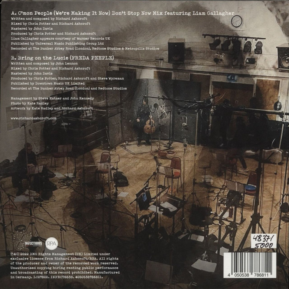 Richard Ashcroft C'Mon People (We're Making It Now) featuring Liam Gallagher UK 7" vinyl single (7 inch record / 45) 4050538786811