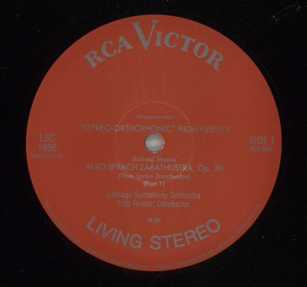 Richard Strauss Also Sprach Zarathustra - 180gram US vinyl LP album (LP record) RG6LPAL874640