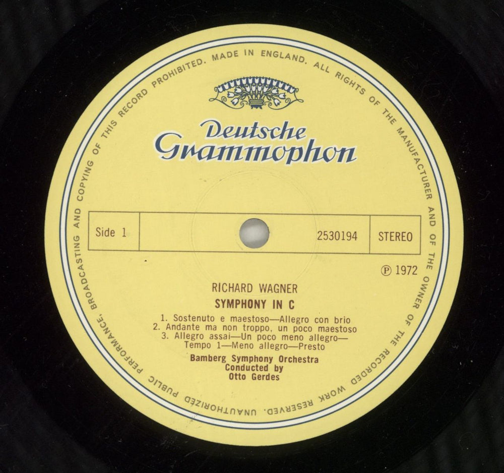 Richard Wagner Symphonie C-dur (In C Major) / Ouvertüren: Faust · Rienzi UK vinyl LP album (LP record) WGXLPSY868606