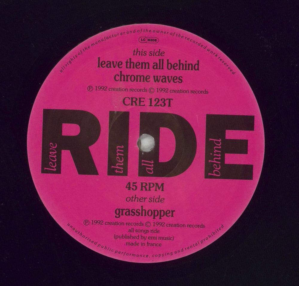 Ride Leave Them All Behind - EX UK 12" vinyl single (12 inch record / Maxi-single) RID12LE691875