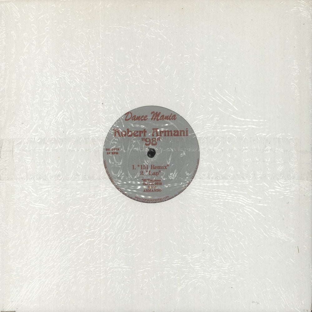 Robert Armani 98 US Promo 12" vinyl single (12 inch record / Maxi-single) DM267