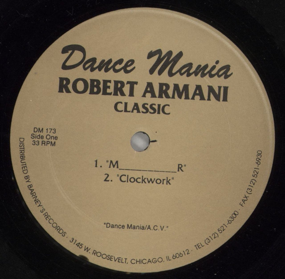 Robert Armani Classic US 12" vinyl single (12 inch record / Maxi-single) DM173
