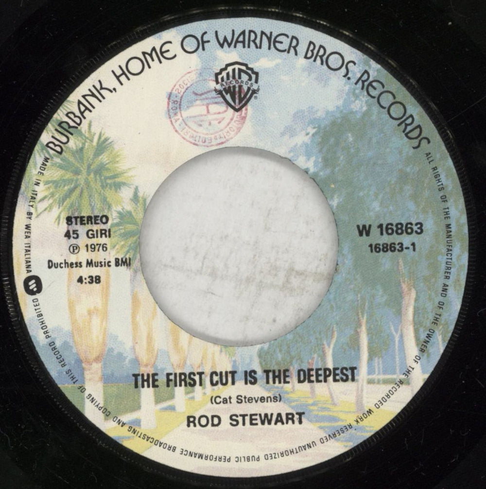 Rod Stewart Get Back Italian 7" vinyl single (7 inch record / 45) ROD07GE83500