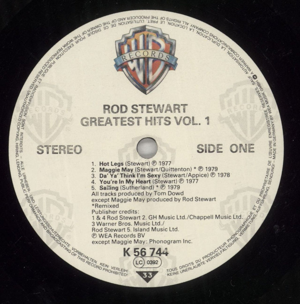 Rod Stewart Greatest Hits - Shrink German vinyl LP album (LP record) RODLPGR870548