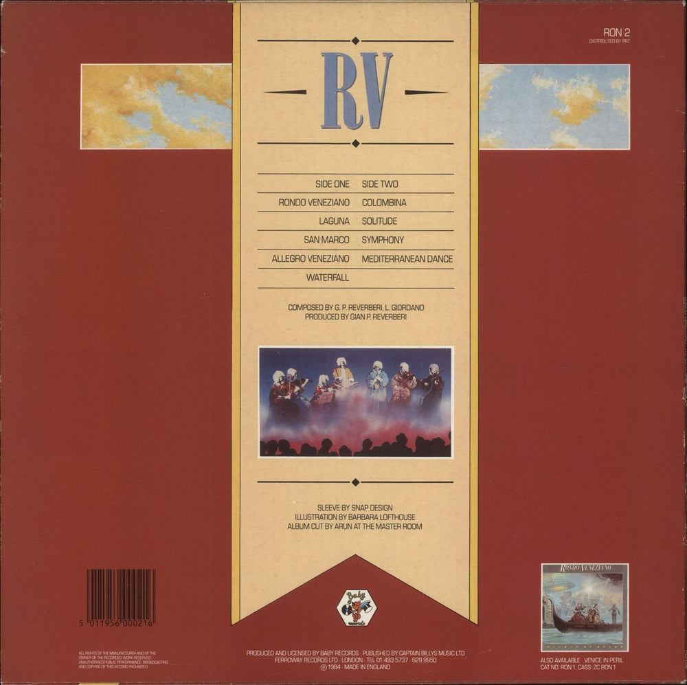 Rondo Veneziano The Genius Of Venice UK vinyl LP album (LP record) 5011956000216