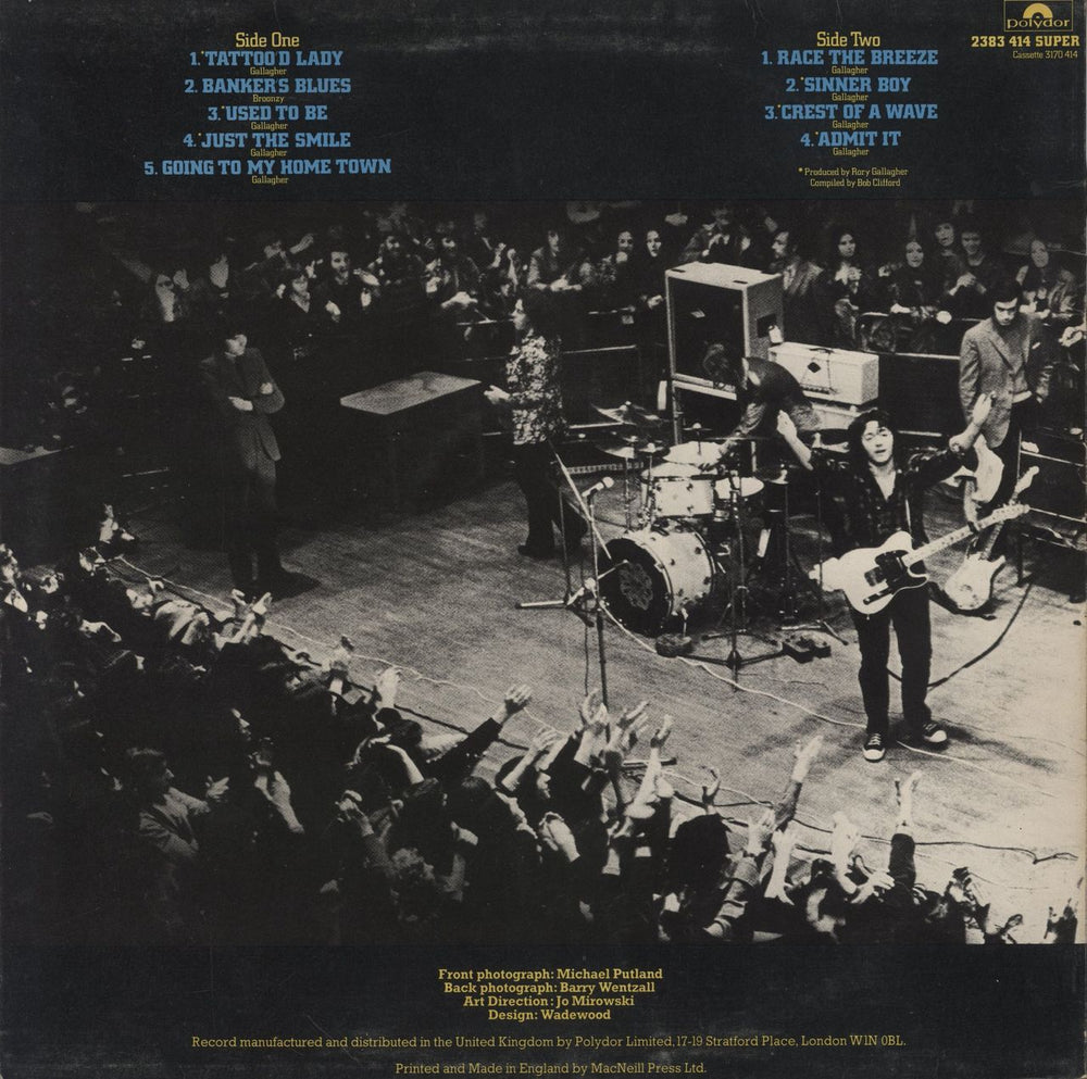 Rory Gallagher The Best Years UK vinyl LP album (LP record)