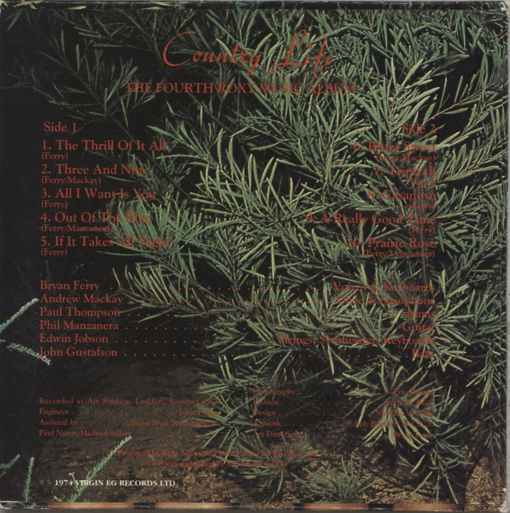 Roxy Music / Country Life UK盤LP Roxy Music Country Life - mini LP reissue UK CD album — RareVinyl.com