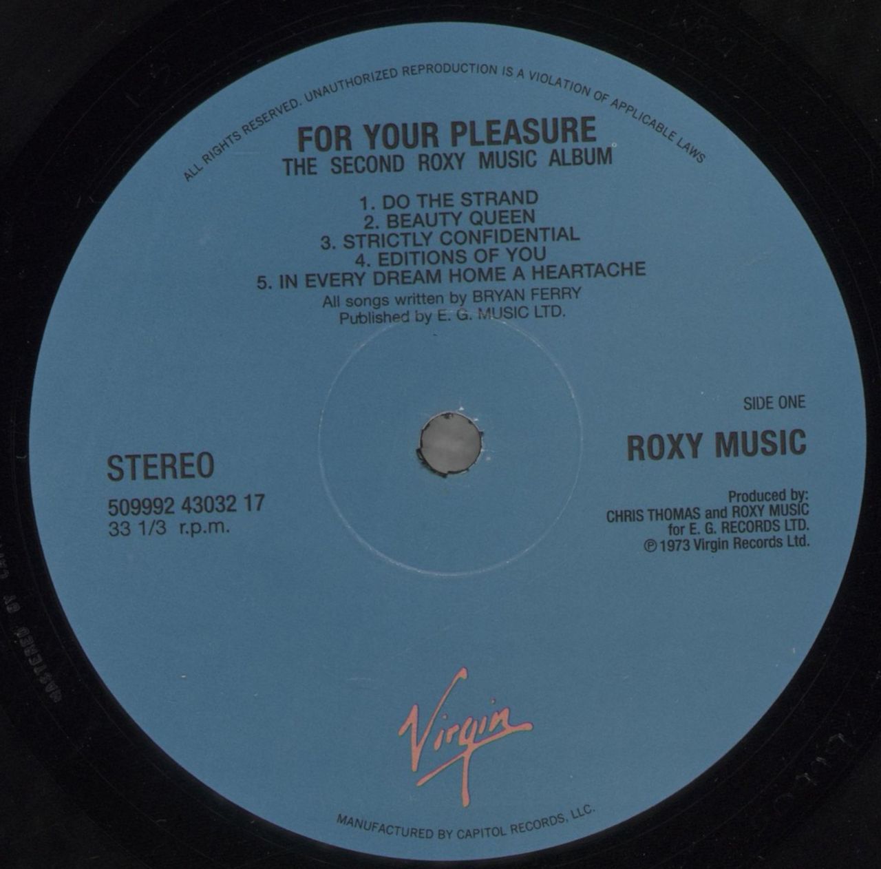 Roxy Music For Your Pleasure - 180gram Vinyl + Poster - Shrink US