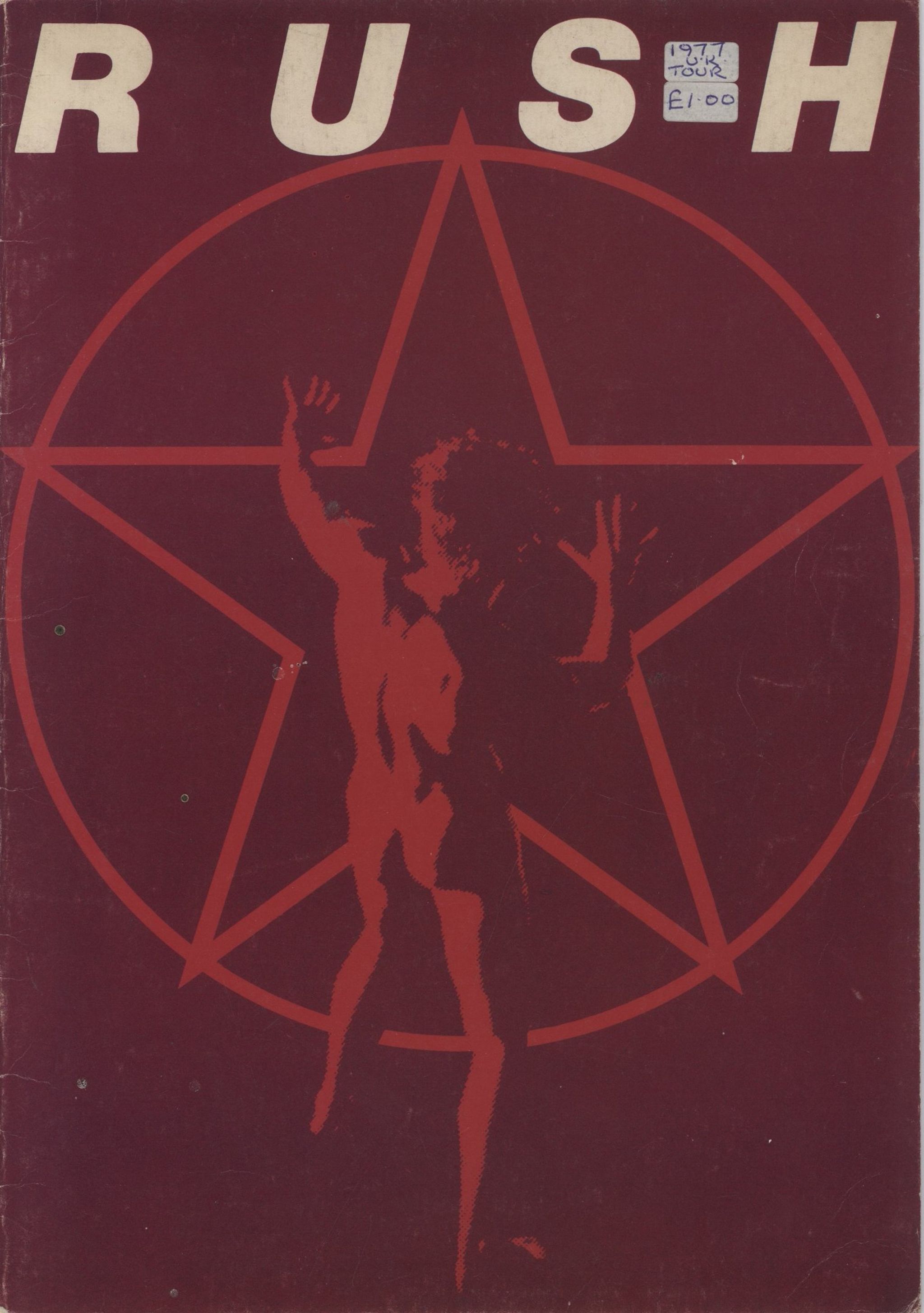 Rush 2112 Tour - VG UK tour programme TOUR PROGRAMME