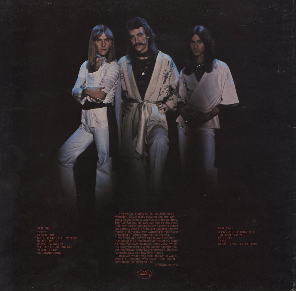 Rush 2112 [Twenty One Twelve] - VG UK vinyl LP album (LP record)