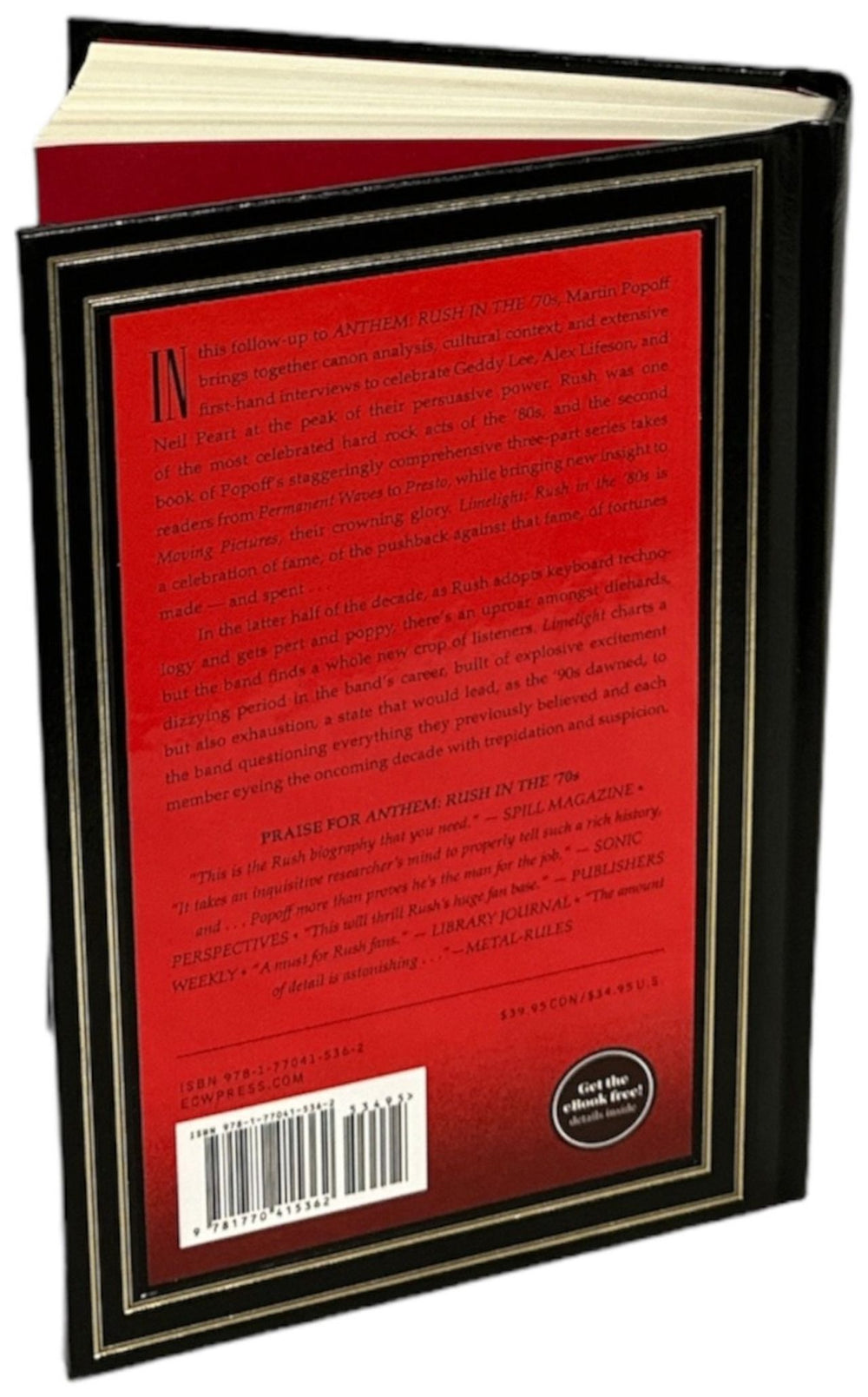 Rush Limelight Rush In The '80s Canadian book 9781770415362