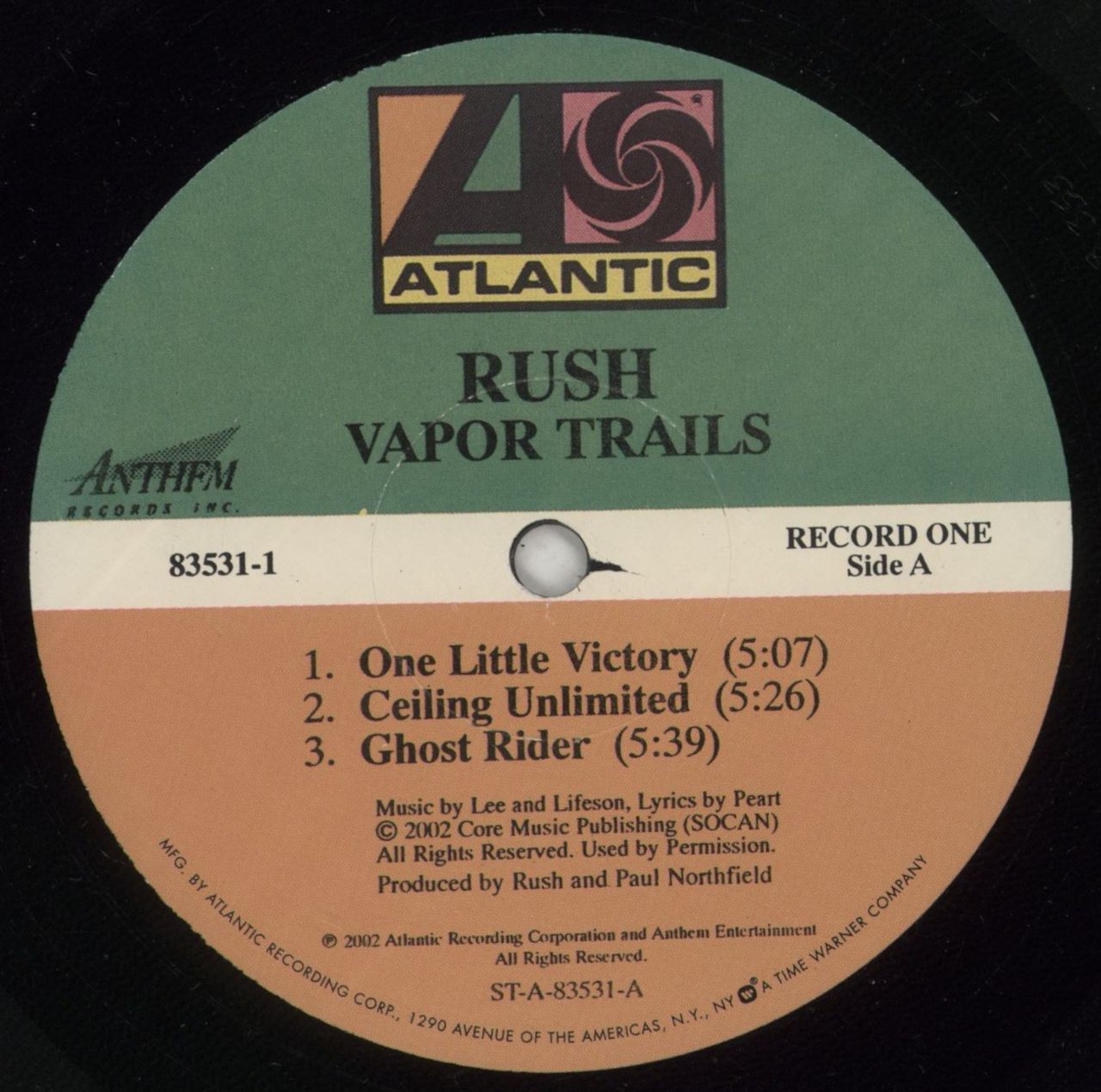 Rush Vapor Trails US 2-LP vinyl set — RareVinyl.com