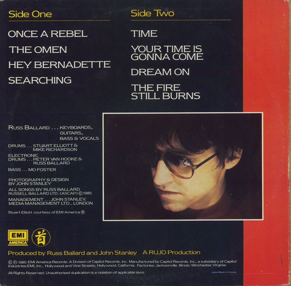 Russ Ballard The Fire Still Burns - Radio Broadcast US Promo 2-LP vinyl record set (Double LP Album)