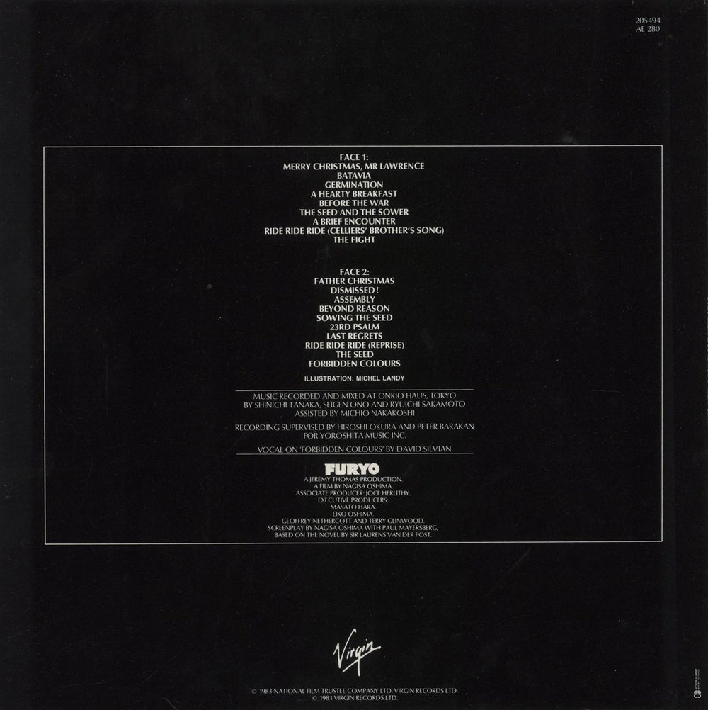 Ryuichi Sakamoto Furyo - Bande Originale Du Film French vinyl LP album (LP record)