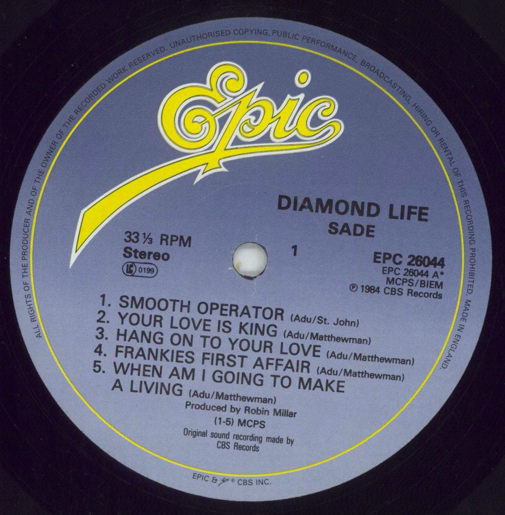 Sade Diamond Life - EX UK vinyl LP album (LP record) SADLPDI551783