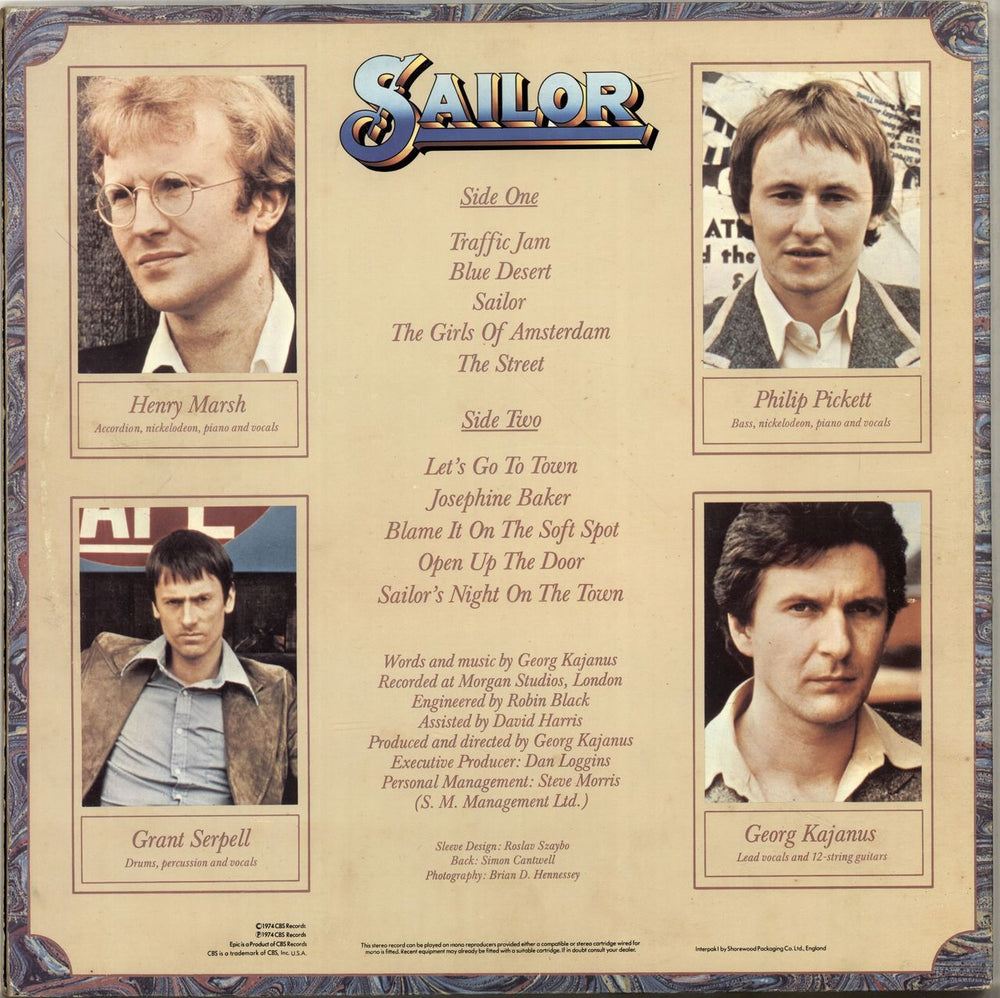 Sailor Sailor UK vinyl LP album (LP record)