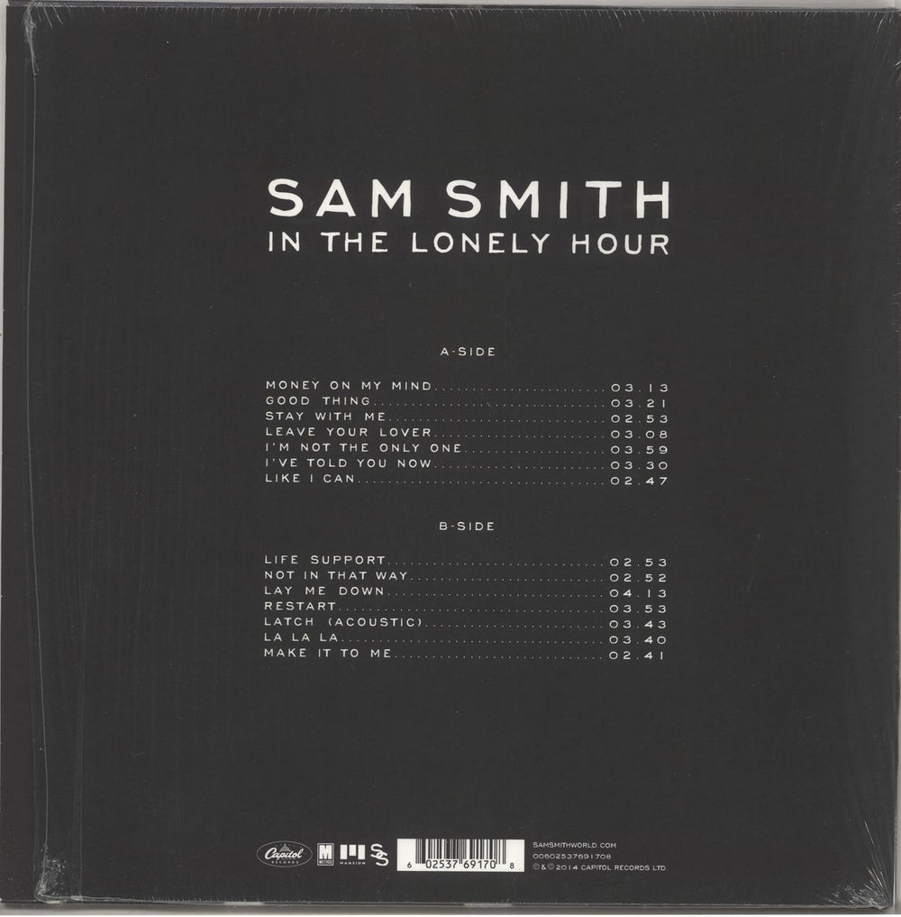 Sam Smith In The Lonely Hour UK vinyl LP album (LP record) 602537691708