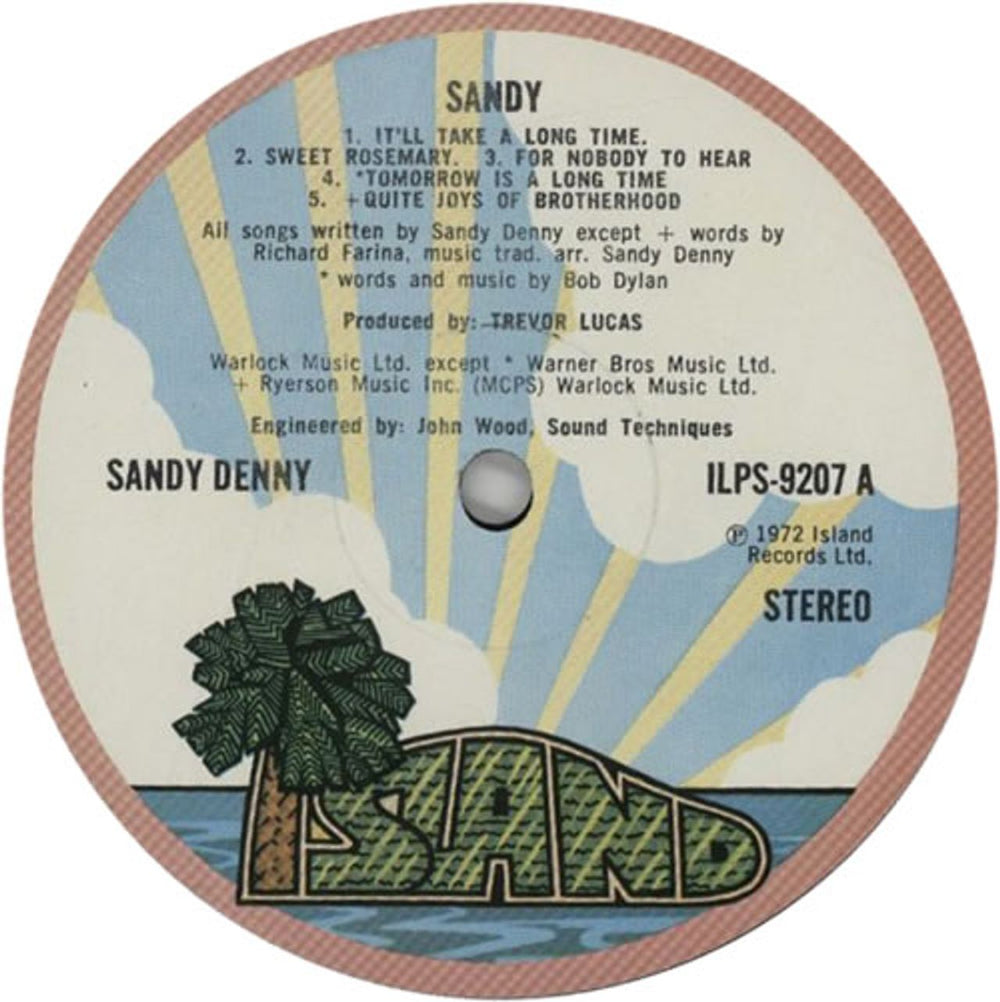 Sandy Denny Sandy - 1st UK vinyl LP album (LP record) SNYLPSA142168