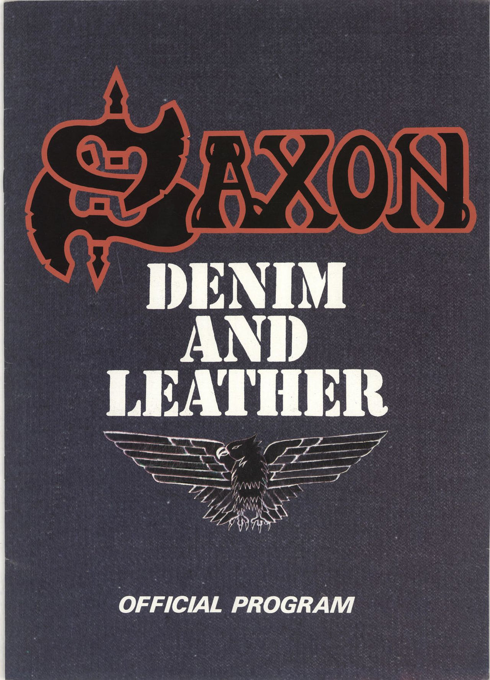 Saxon Denim And Leather UK tour programme TOUR PROGRAMME