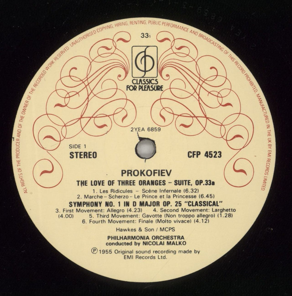 Sergei Prokofiev The Love Of Three Oranges (Suite) / Symphony No. 1 “Classical” / Symphony No. 7 UK vinyl LP album (LP record) PJ3LPTH880004