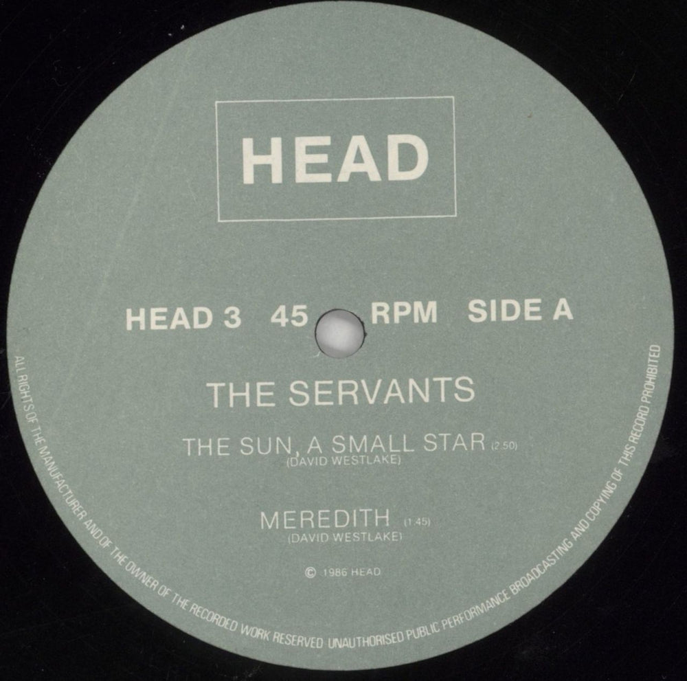 Servants The Sun, A Small Star - VG UK 12" vinyl single (12 inch record / Maxi-single) VTS12TH859267