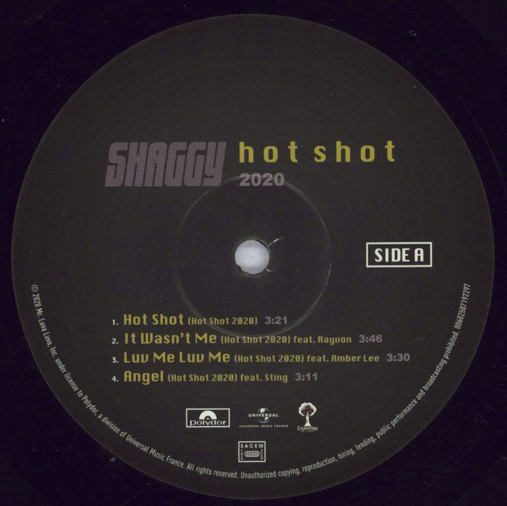 Shaggy Hot Shot 2020 UK 2-LP vinyl record set (Double LP Album) GGY2LHO832535