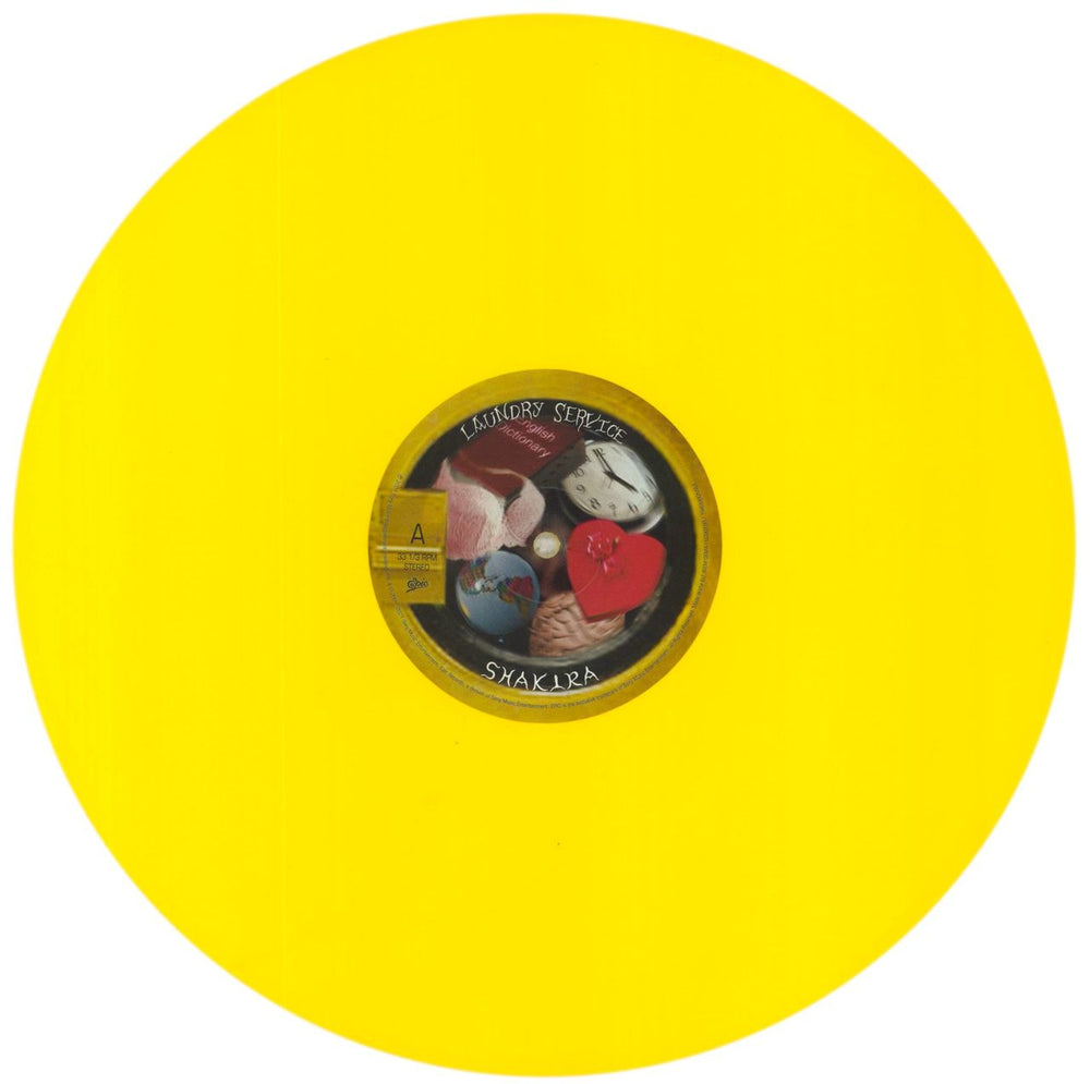 Shakira Laundry Service - Opaque Yellow Vinyl - stickered shrink UK 2-LP vinyl record set (Double LP Album) IKA2LLA840683