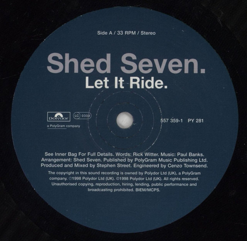Shed Seven Let It Ride UK vinyl LP album (LP record) S-SLPLE397832