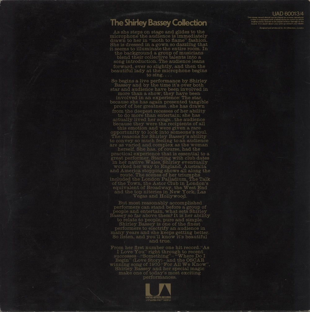 Shirley Bassey The Shirley Bassey Collection UK 2-LP vinyl record set (Double LP Album)