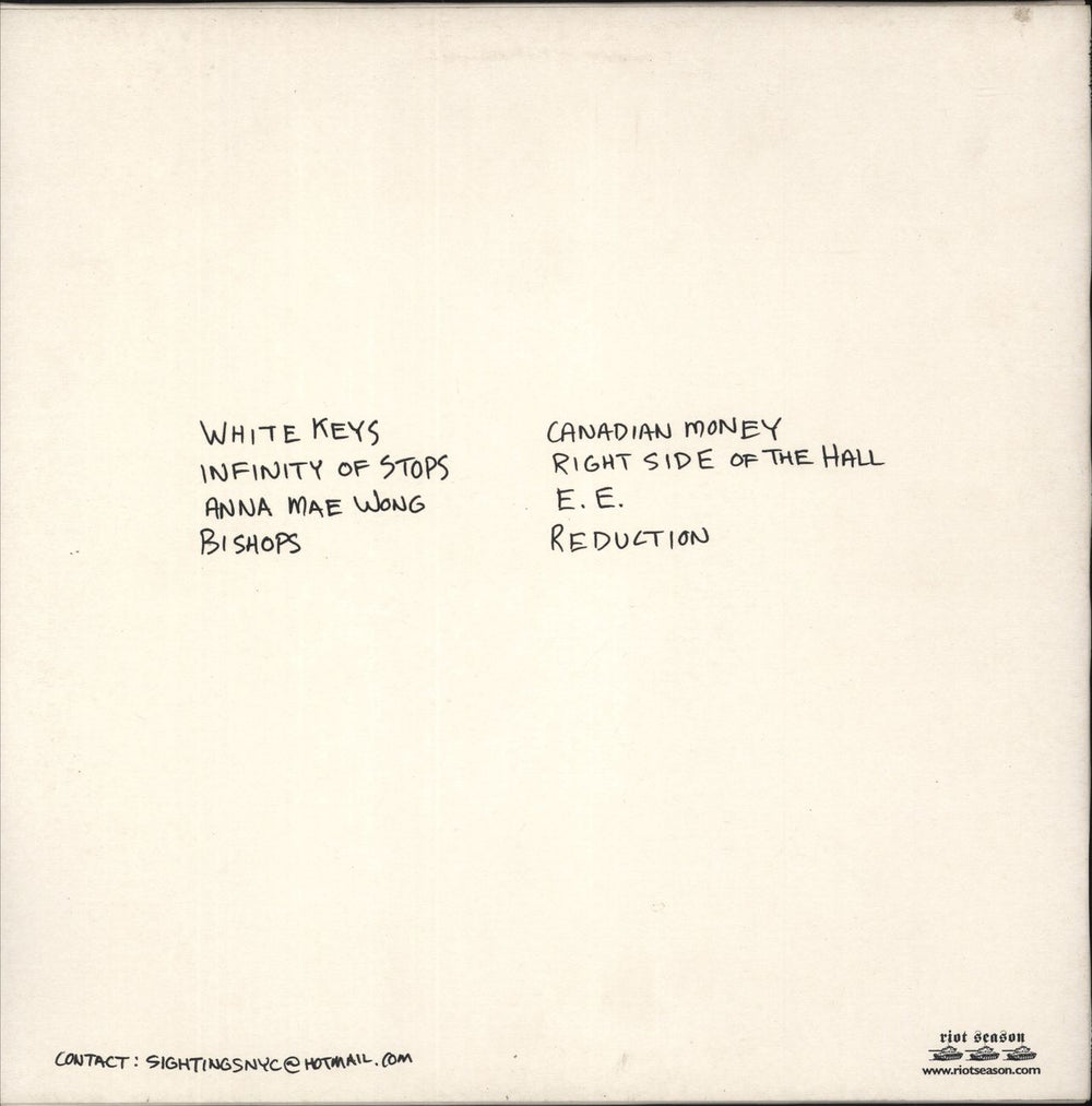 Sightings Absolutes UK vinyl LP album (LP record)