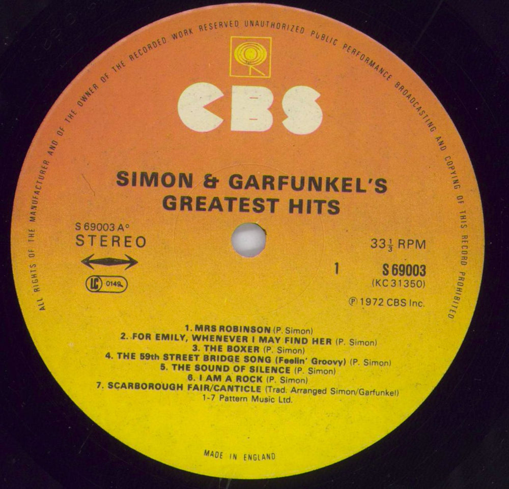Simon & Garfunkel Greatest Hits - 2nd UK vinyl LP album (LP record) SGFLPGR405493