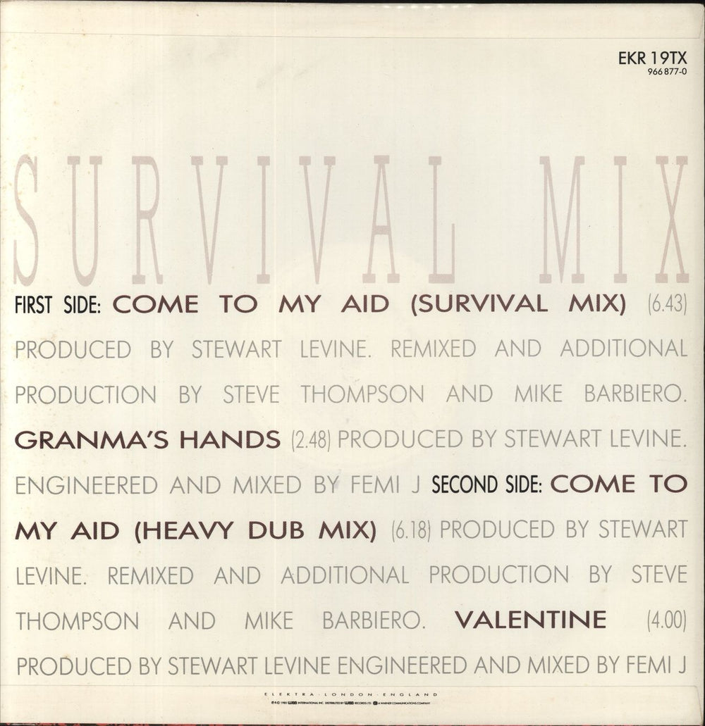 Simply Red Come To My Aid - Remix UK 12" vinyl single (12 inch record / Maxi-single)