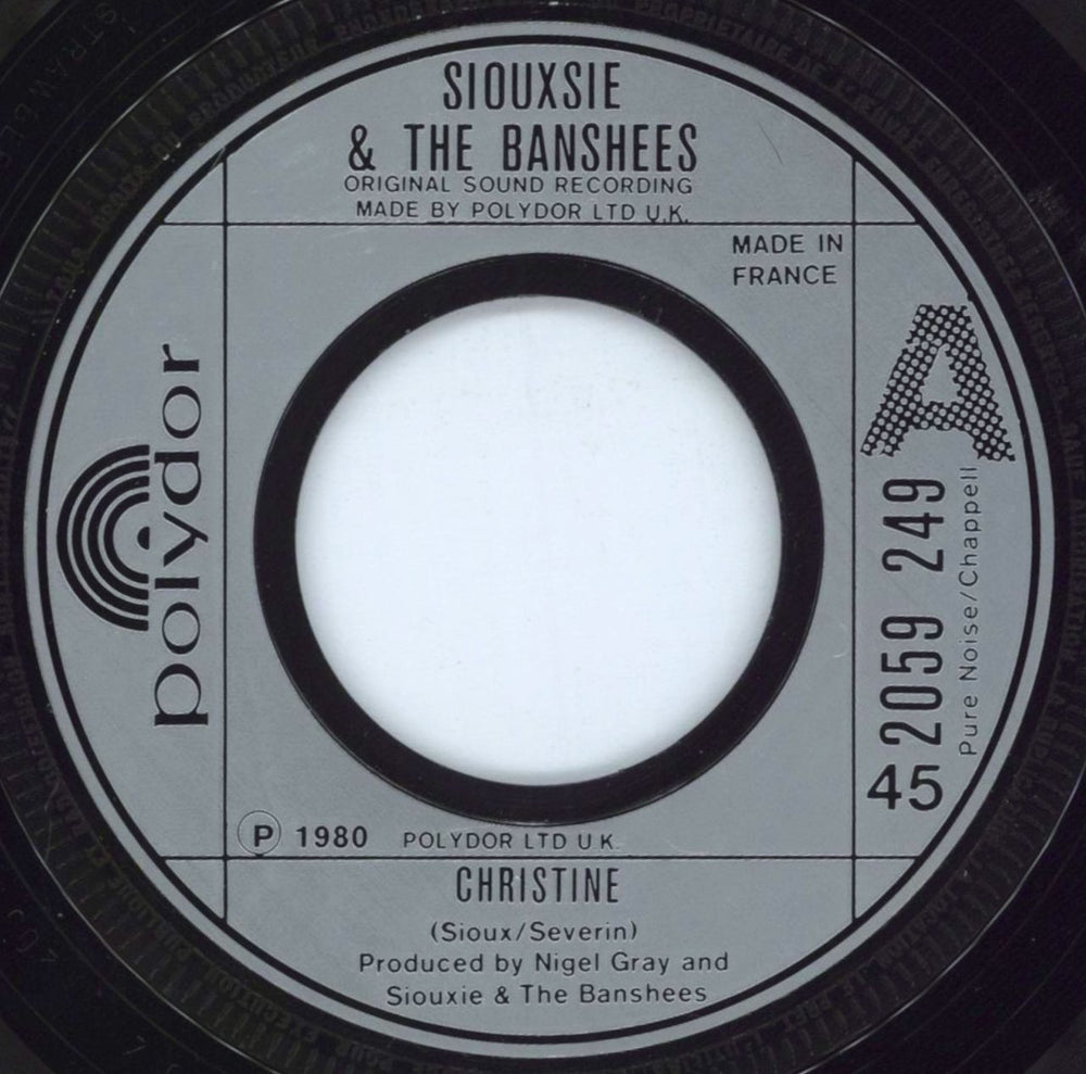 Siouxsie & The Banshees Christine French 7" vinyl single (7 inch record / 45) 2059249