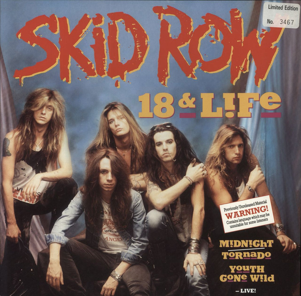 Skid Row (80s) 18 & Life UK 12" vinyl single (12 inch record / Maxi-single) A8883TX
