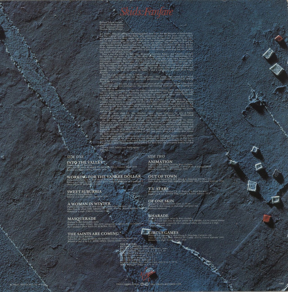 Skids Fanfare UK vinyl LP album (LP record)