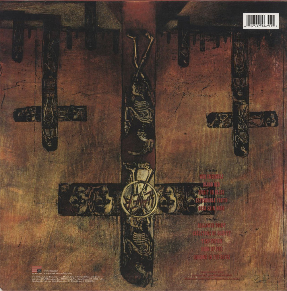 Slayer Seasons In The Abyss - 180gram US vinyl LP album (LP record)