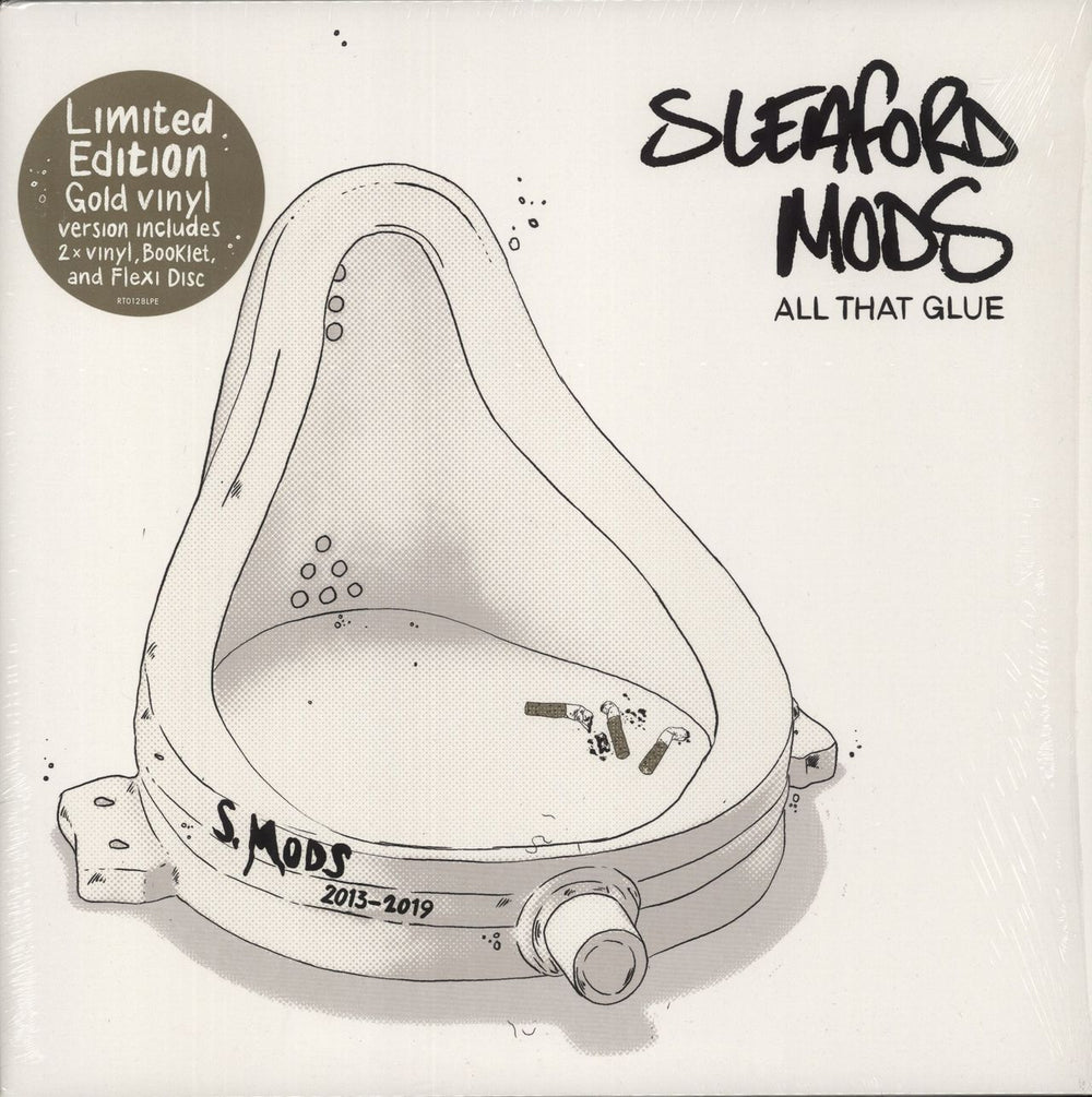 Sleaford Mods All That Glue - Gold vinyl UK 2-LP vinyl record set (Double LP Album) RT0128LPE