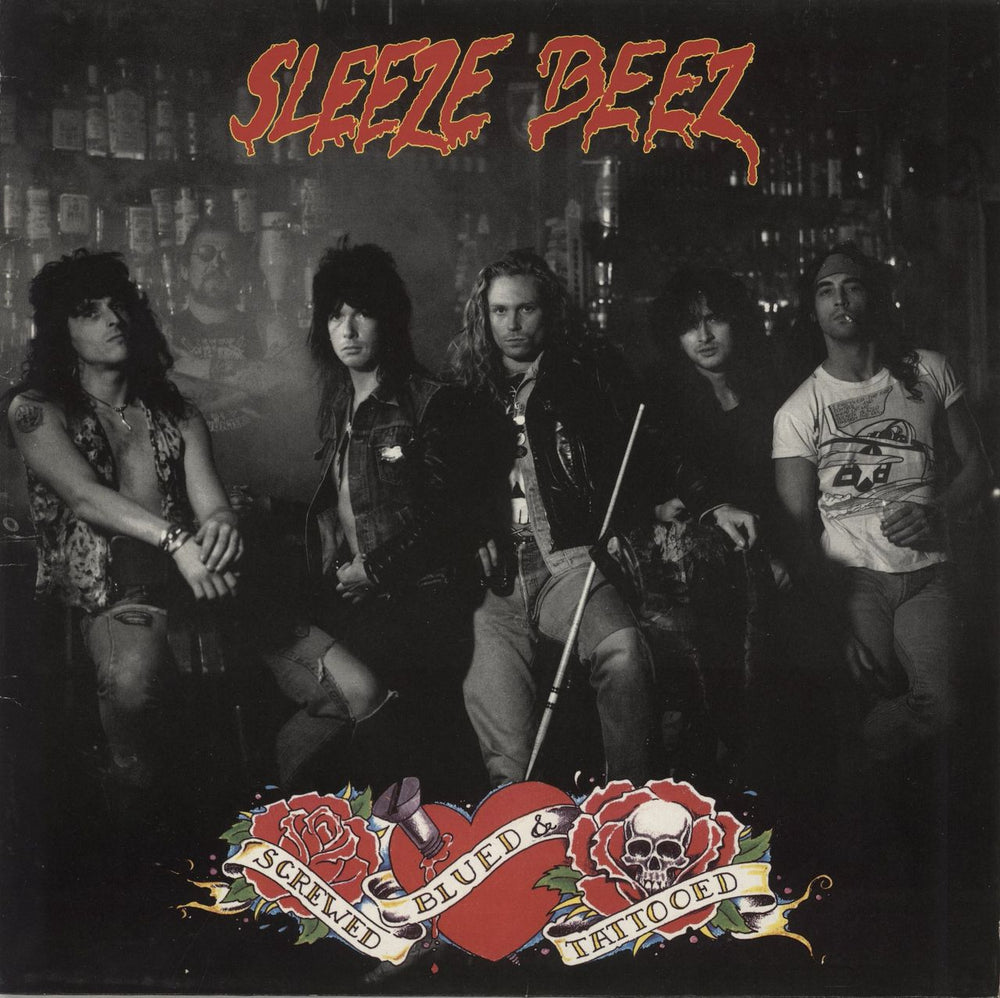Sleeze Beez Screwed Blued & Tatooed - EX German vinyl LP album (LP record) 7567-82069-1