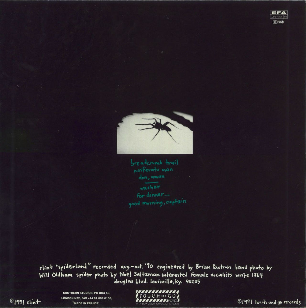 Slint Spiderland - Green label French vinyl LP album (LP record)