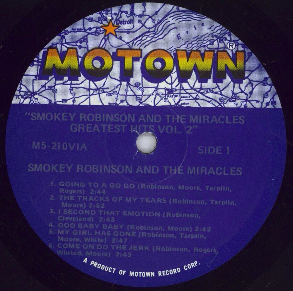 Smokey Robinson Greatest Hits Vol. 2 US vinyl LP album (LP record) OKELPGR837164