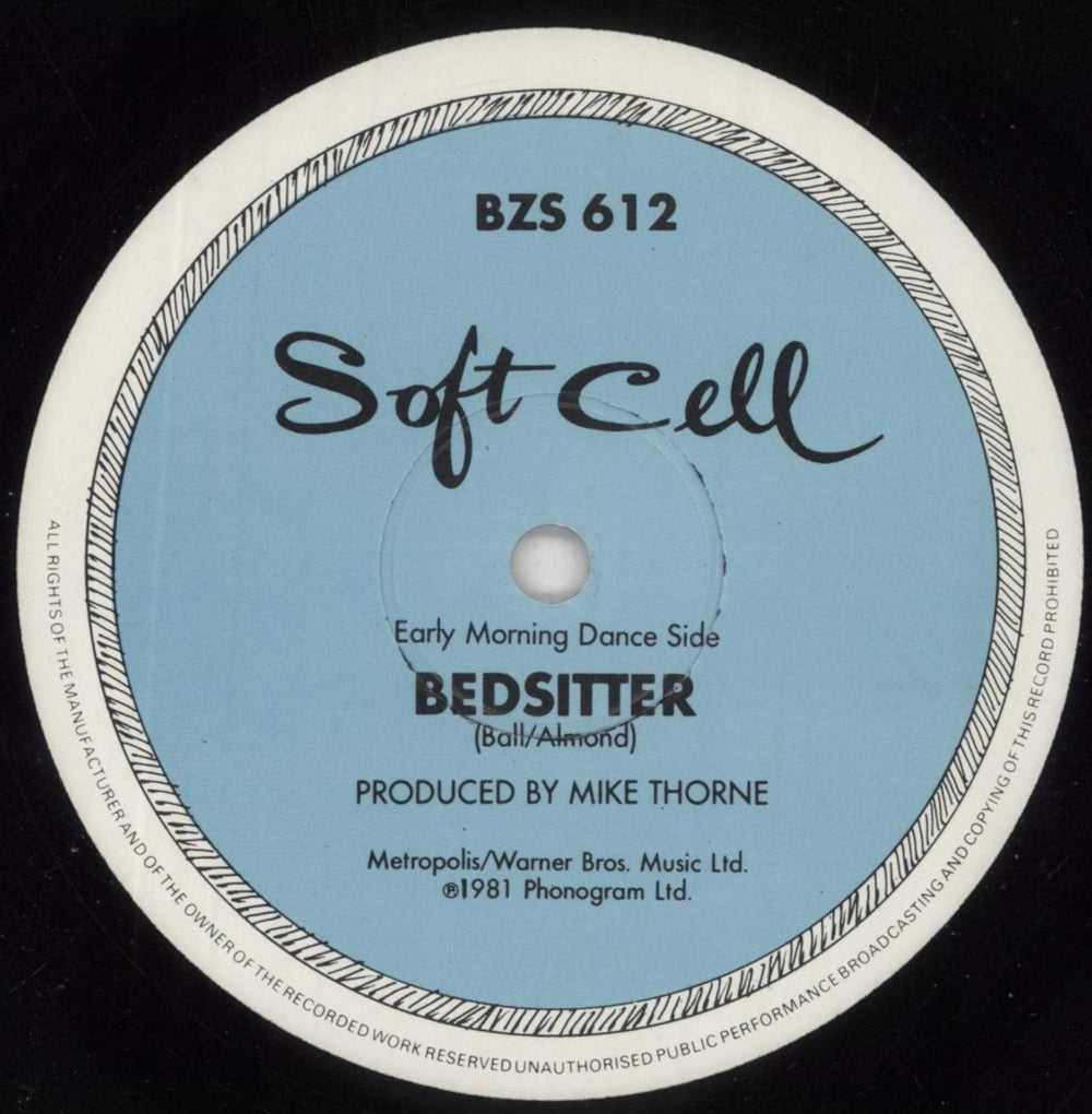 Soft Cell Bedsitter UK 12" vinyl single (12 inch record / Maxi-single) SOF12BE14161