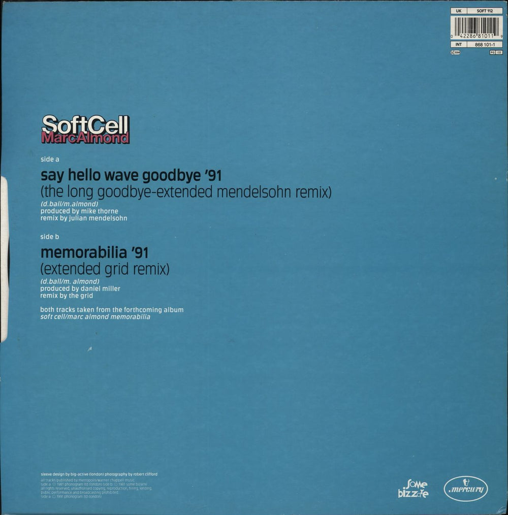 Soft Cell Say Hello Wave Goodbye '91 UK 12" vinyl single (12 inch record / Maxi-single) 042286810119