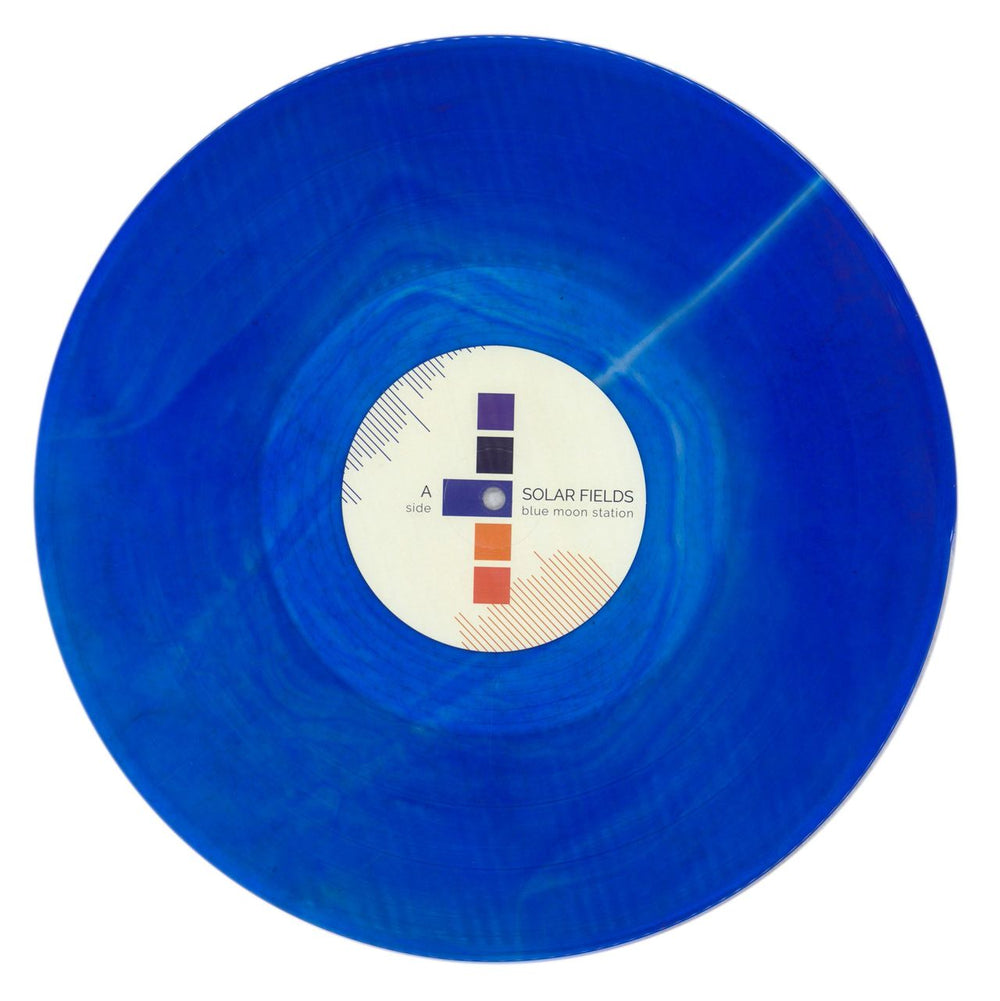 Solar Fields Blue Moon Station - Blue/White Vinyl Italian 2-LP vinyl record set (Double LP Album) 0301660560645