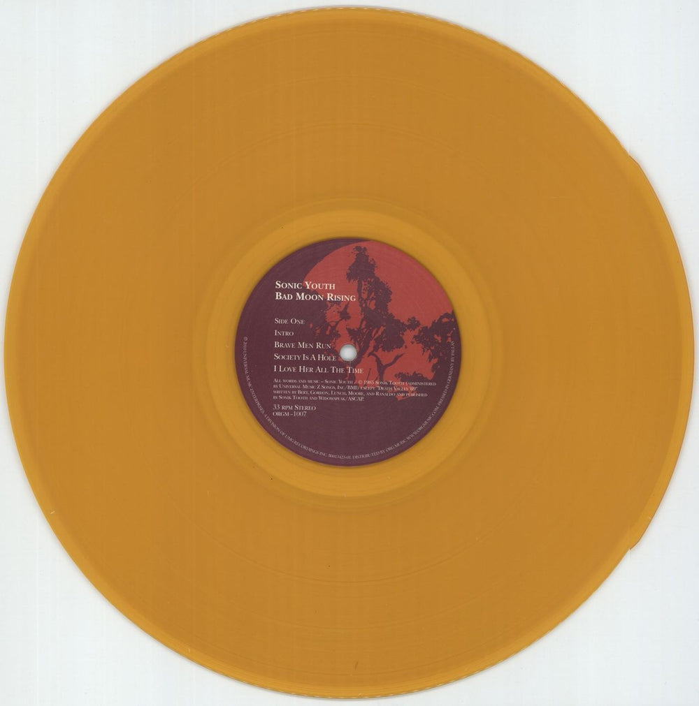 Sonic Youth Bad Moon Rising US vinyl LP album (LP record)