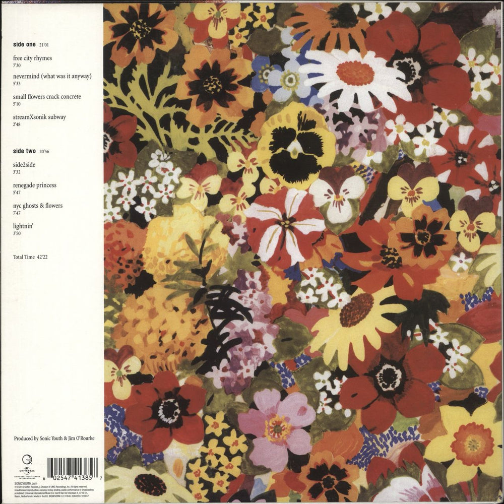 Sonic Youth NYC Ghosts & Flowers - 180 Gram Vinyl UK vinyl LP album (LP record) 602547413857