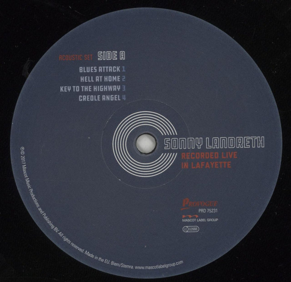 Sonny Landreth Recorded Live In Lafayette - 180 Gram Vinyl UK 2-LP vinyl record set (Double LP Album) NN22LRE874890