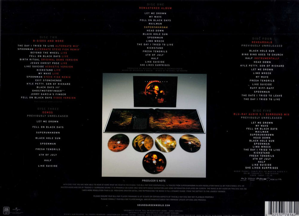 Soundgarden Superunknown - Super Deluxe Edition UK CD Album Box Set 602537781621