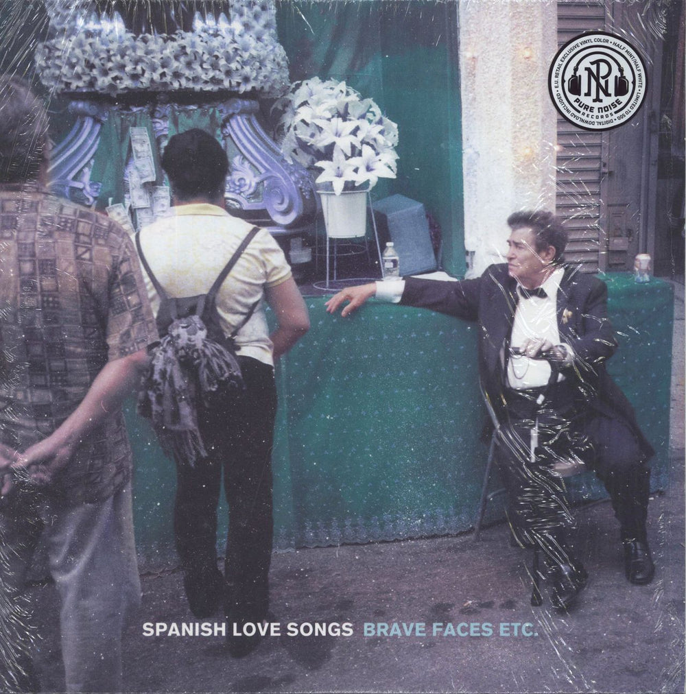 Spanish Love Songs Brave Faces Etc - Half Mint / Half White Vinyl UK 2-LP vinyl record set (Double LP Album) PNE327