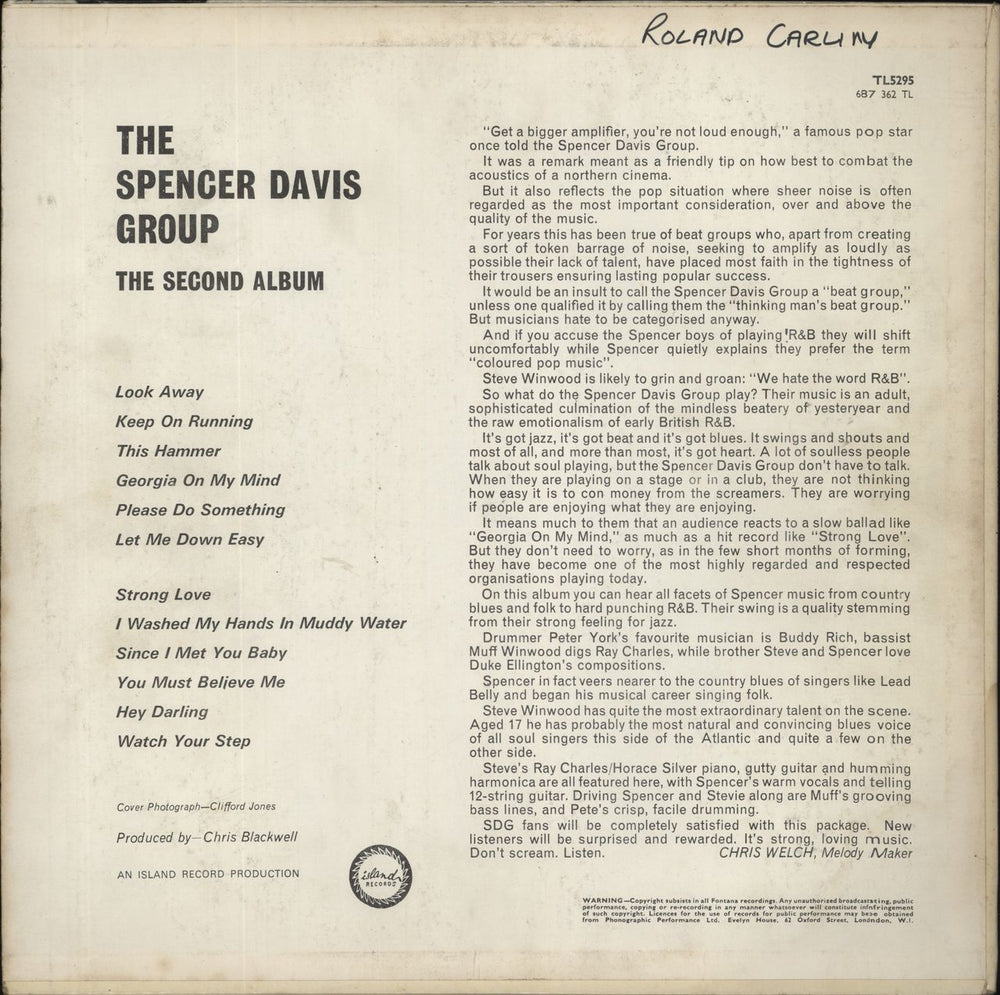 Spencer Davis Group The Second Album - EX UK vinyl LP album (LP record)