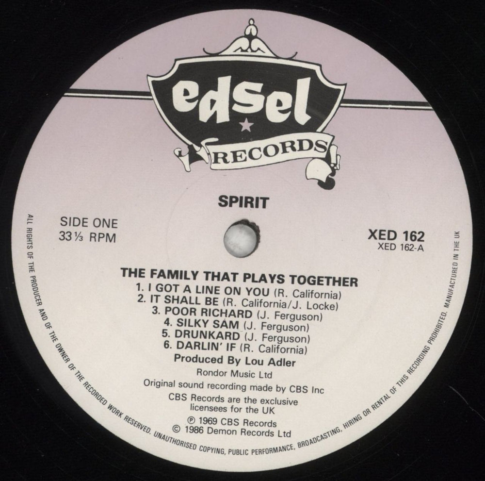 Spirit The Family That Plays Together UK vinyl LP album (LP record) SRTLPTH466224